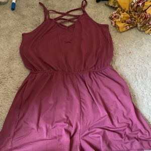 Pink Rose magenta Romper